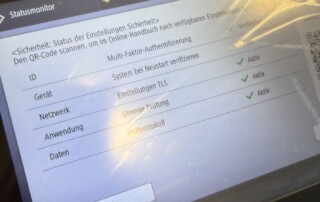 Statusprüfung der Canon C3935i Sicherheit und Systemverifizierung